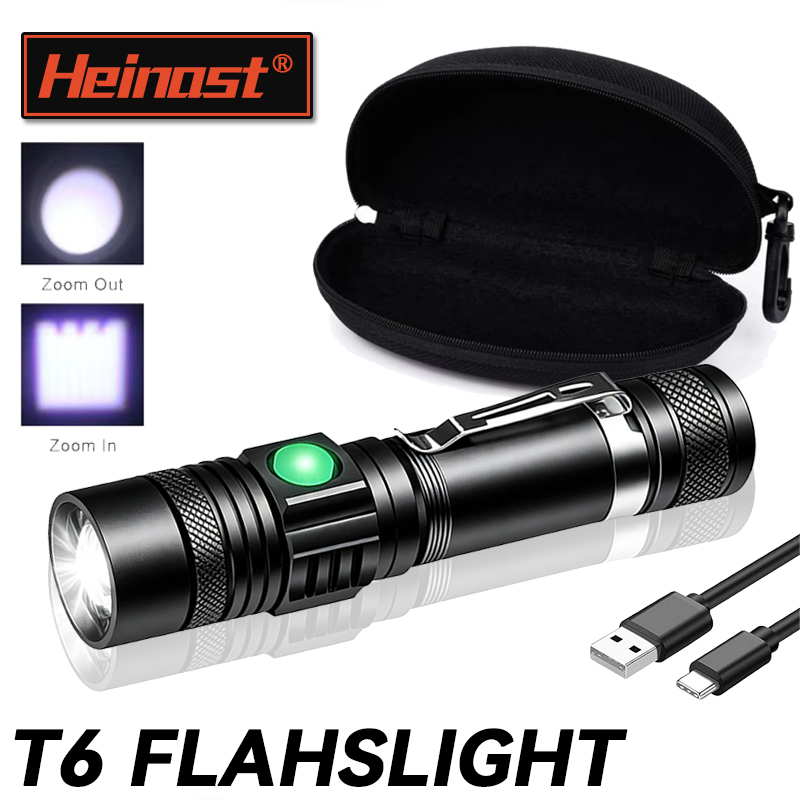 Outdoor Hunting Lights - Lampe torche LED T6 rechargeable, torche