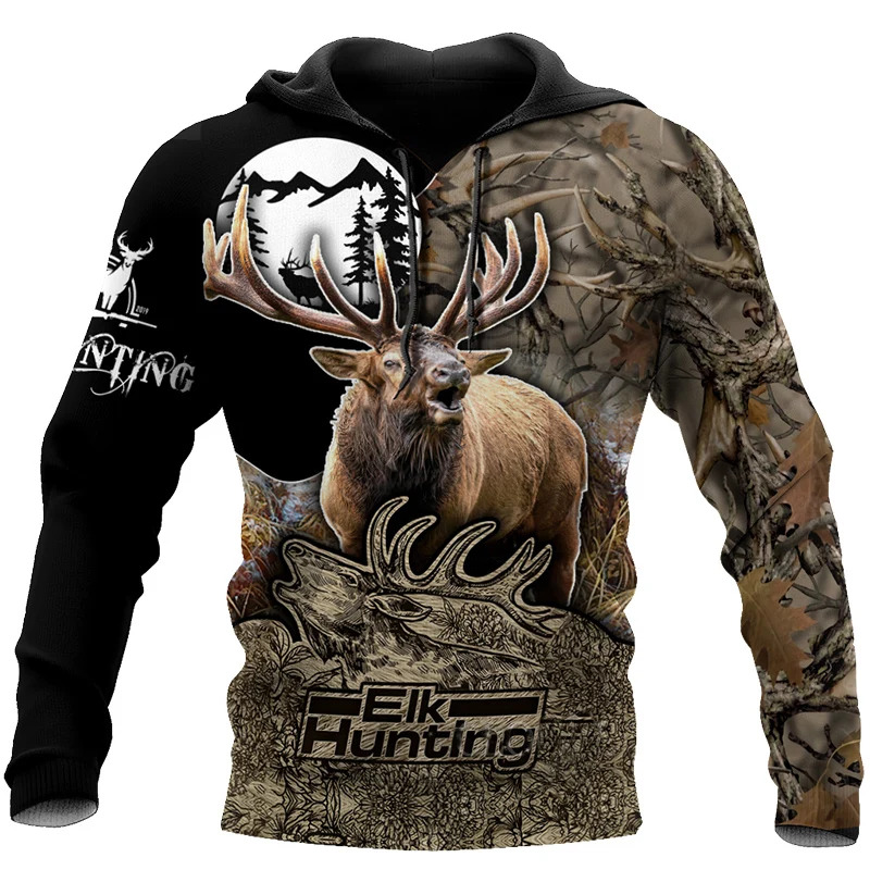 Outdoor Hunting Pictures - Sweat-shirt à capuche pour hommes, 1