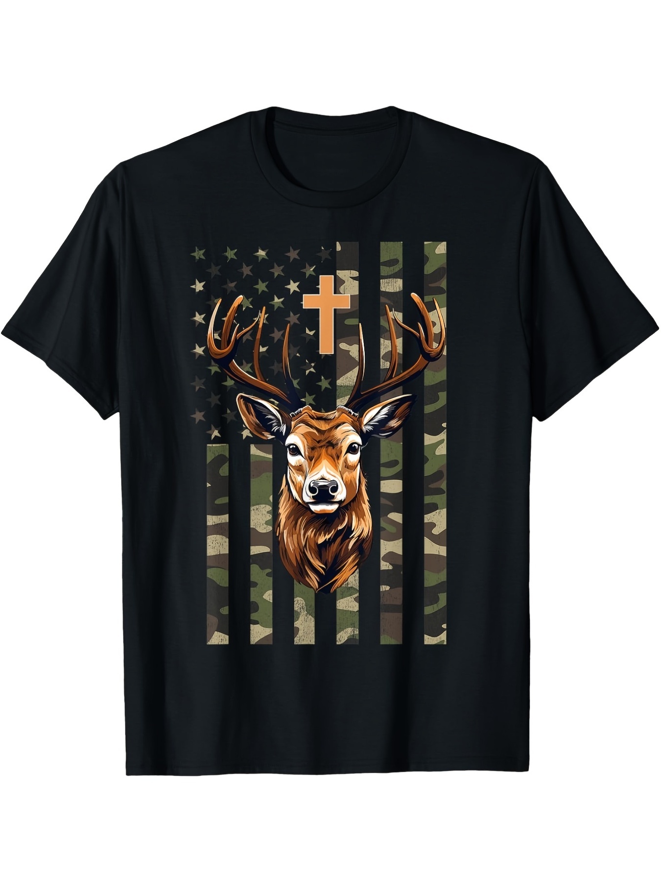 Hunting Outdoor Apparel - T-shirt camouflage chrétien pour homme -