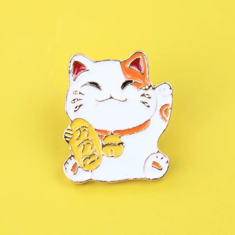 Hunting Outdoor Apparel - Broche en métal chat porte-bonheur, petite