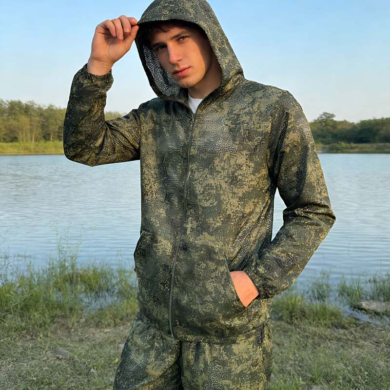 Camouflage Hunting Jacket - Ensembles tactiques à capuche en maille