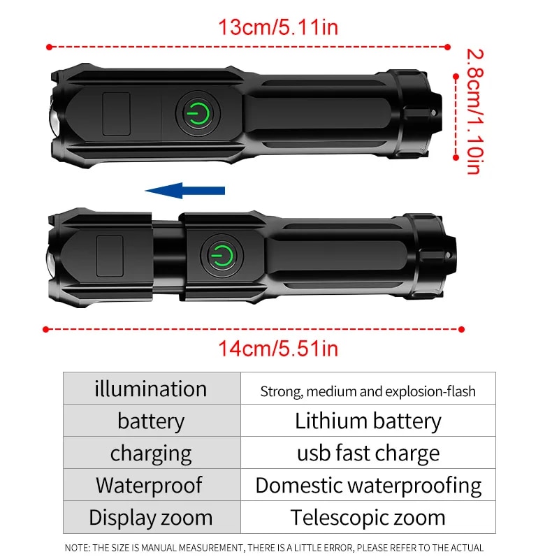 Lampe de poche LED Portable Re - Outdoor Hunting Lights avis et prix