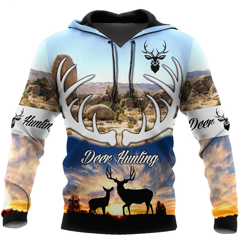 Sweat-shirt à capuche pour hom - Outdoor Hunting Pictures avis et prix