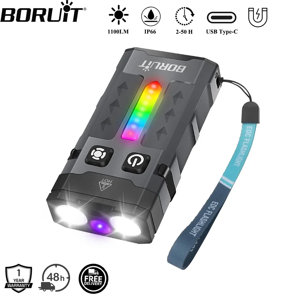 BORUiT EV20 1100LM EDC UV port - Outdoor Hunting Lights avis et prix