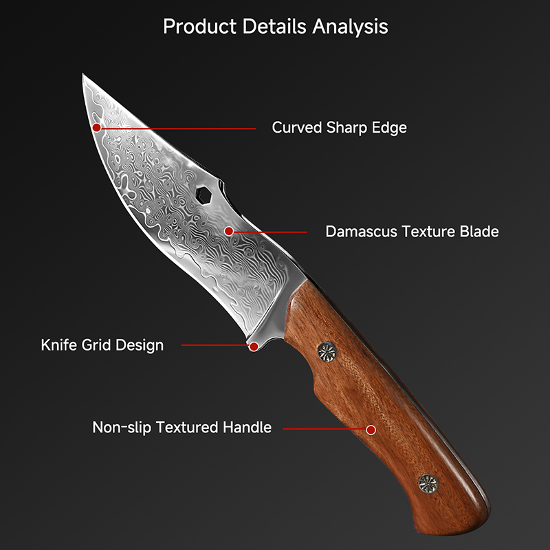Couteau d'extérieur damas, lam - Hunting Knife Outdoor Edge avis et prix
